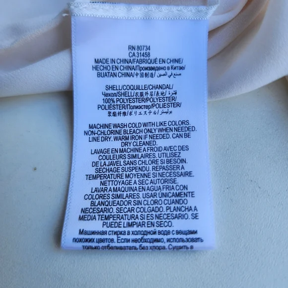 BCBG Max Azria Womens Sleeveless Crew Tank Top Blouse White Drape Sz M - Picture 6 of 9